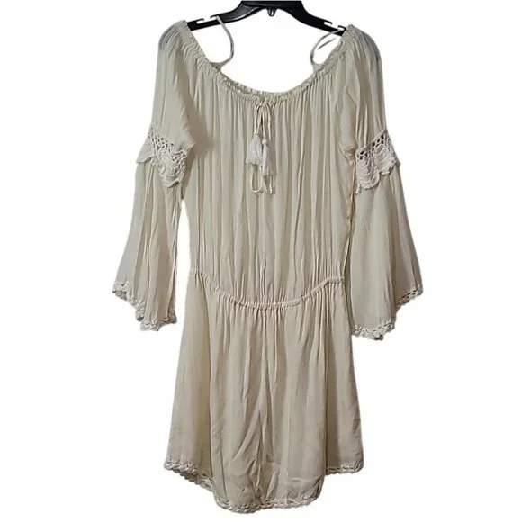 baby doll dresses Cara Floral Eyelet Flutter Sleeve Babydoll Mini Dress • American Threads Young Women's Fashion Pink / L